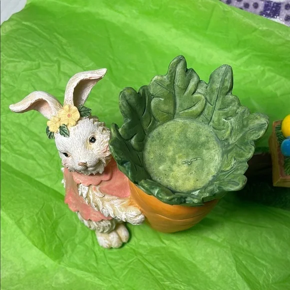 Easter Bunny and Carrot Candle Holder Set - Picture 7 of 14